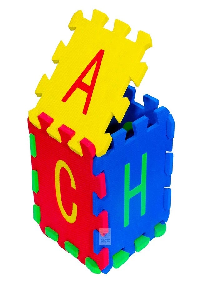 AG E-Com 36 Pieces Alphabet Floor mats for Kids, Puzzle Foam mat for Children Above 2 Years,Multi Colur (4x4) inch- Multi Color - Image 3